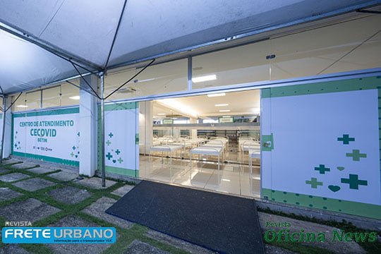 Hospital de campanha é construído no Fiat Clube em Betim