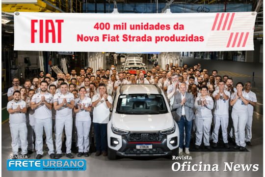 Fabricada no Polo Automotivo Stellantis Betim/MG, a Nova Fiat Strada alcança recorde de 400 mil unidades produzidas desde