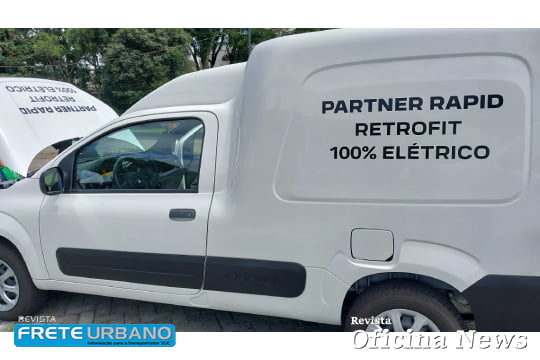 Peugeot Partner Retrofit adaptado da combustão para o elétrico