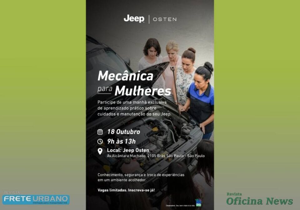 Curso de mecânica para mulheres será realizado na Jeep Osten